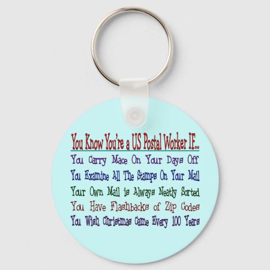 U kent uw POSTWERKER ALS Sleutelhanger (Voorkant)