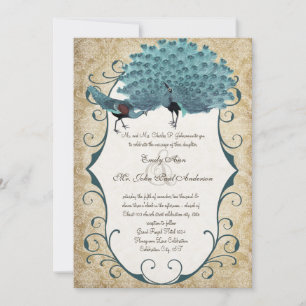 U kiest Achtergrondkleur - Damask Peacock Kaart