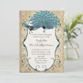 U kiest Achtergrondkleur - Damask Peacock Kaart (Staand voorkant)