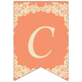 U kiest achtergrondkleur en beige lace banner (Eerste vlag)