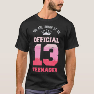 U kijkt naar een officiële 13-jarige tienjarige ti t-shirt