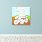 U kleurt me en voegt Uw Canvas TextWrapped (Gloss) (Insitu (Houten vloer))