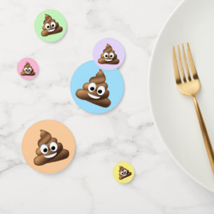 U kunt aanpassen, Poop Emoji Confetti