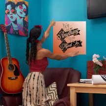 U kunt alles doen citaat terracotta roze