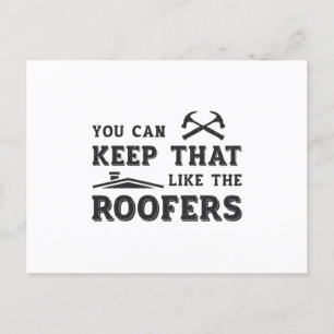 U kunt de bouw van Roofer Pap Roof Roofers houden Briefkaart