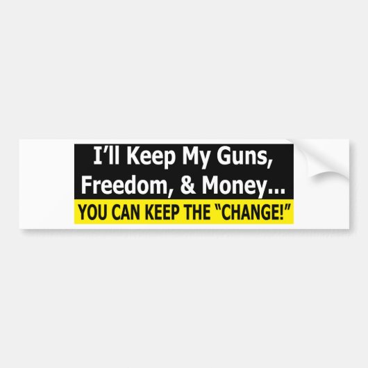 U kunt de wijziging behouden bumpersticker (Voorkant)