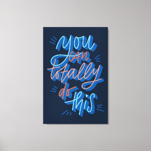 U kunt dit handgeschreven design volledig uitvoere canvas afdruk