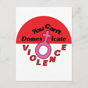 U kunt geen geweld gedomesticeerd - feministisch o briefkaart