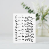 U KUNT IETS DOEN! Inspirerend prijsopgave Briefkaart (Staand voorkant)