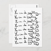 U KUNT IETS DOEN! Inspirerend prijsopgave Briefkaart (Voorkant / Achterkant)