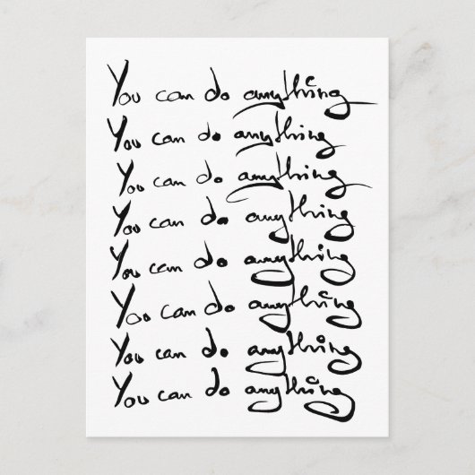 U KUNT IETS DOEN! Inspirerend prijsopgave Briefkaart (Voorkant)