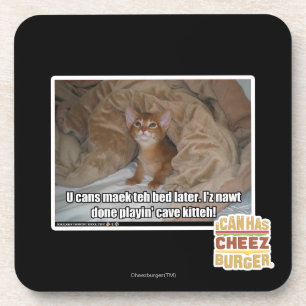 U kunt later het bed maken. bier onderzetter