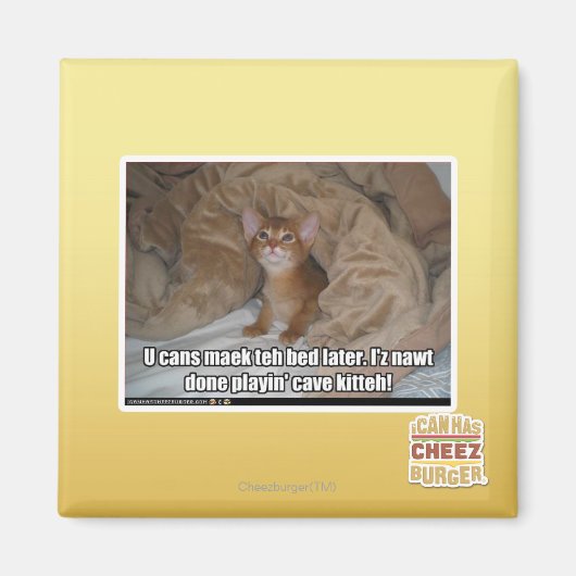 U kunt later het bed maken. magneet (Voorkant)