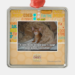 U kunt later het bed maken. metalen ornament