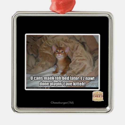 U kunt later het bed maken. metalen ornament (Voorkant)