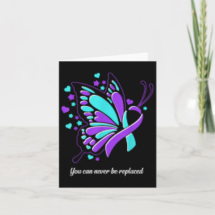 U kunt nooit vervangen Butterfly Ribbon Suicide Kaart