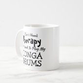 U kunt tekst wijzigen zonder therapeutische drums koffiemok (Voorkant links)