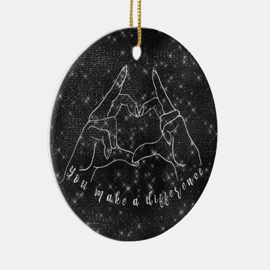 U maakt een Citaat van het Verschil Keramisch Ornament (Rechts)
