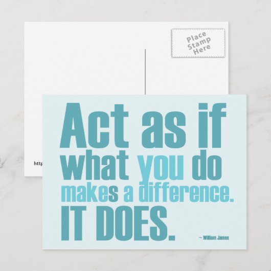U maakt een verschil Motivatie Briefkaart (Voorkant / Achterkant)