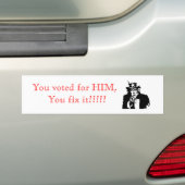 U maakt het op! bumpersticker (Op auto)