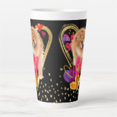 U MAAKT MIJN HARTEPLOSSING ZWART - RedChow latte m Latte Mok (Voorkant)