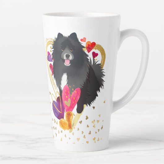 U MAAKT MIJN HARTJE ZWART - Lapphund latte mok (Rechts)