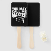 U mag mij Masterdiploma Afgestudeerde 2024 noemen Handwaaier (Voorkant en achterkant)