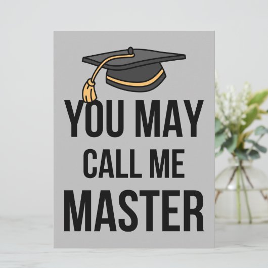 U mag mij Meester I noemen Kaart (Staand voorkant)