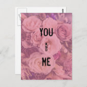 "U & me" Romantische Rozen Briefkaart (Voorkant / Achterkant)