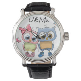 U & Me Sweet Owls Horloge Adorable Bosvogel