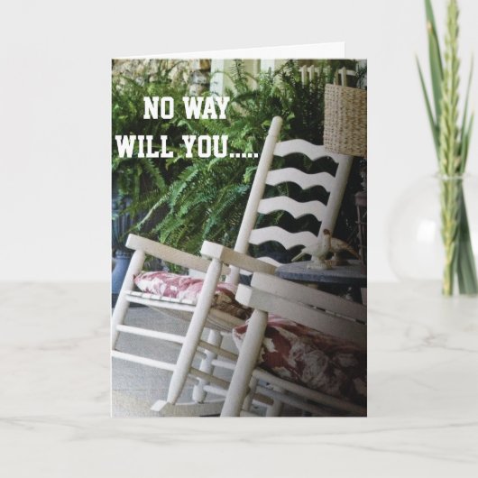 U MOET DE BIRTHDAG VAN DE KLIM "OVER DE HILL" LAZE KAART (Voorkant)