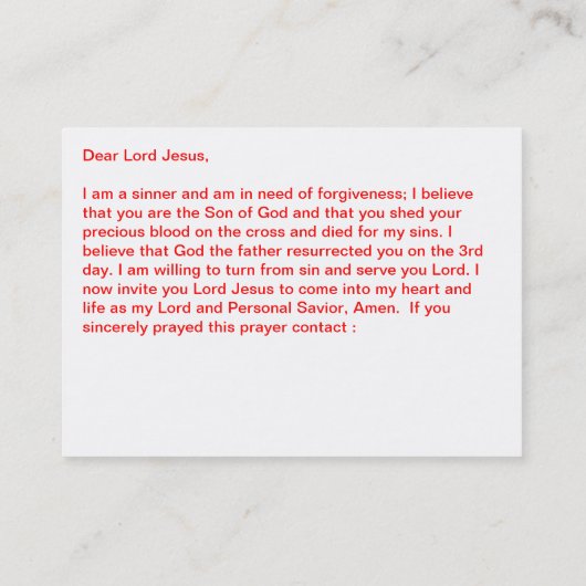 U MOET WORDEN OPGESLAGEN! Getuige kaarten Visitekaartje (Achterkant)