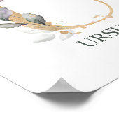 U Monogram Floral Aangepast Poster (Hoek)