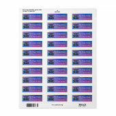 U Monogram "Oude Wereld Blauw" ontwerp Adreslabels Etiket (Full Sheet)