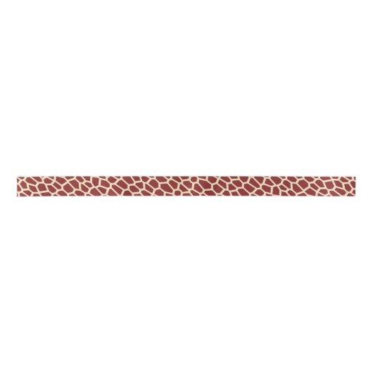 U oogst Kleur/bruine Giraffe Afdrukken in mozaïekt Lint (Voorkant)