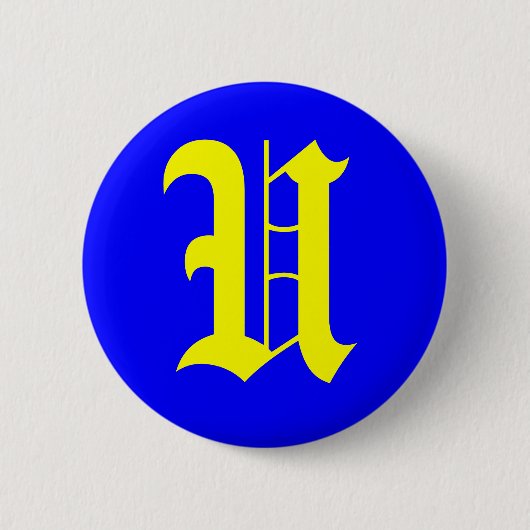 U - OUD ENGELS RONDE BUTTON 5,7 CM (Voorkant)