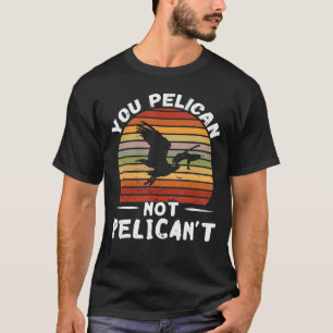 U Pelikaan Retro Sunset Dier Tropical B T-shirt