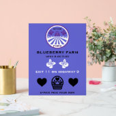 U-Pick Blueberry Boerderij Promotie Acryl Bord (Huwelijk)