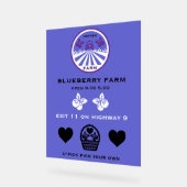 U-Pick Blueberry Boerderij Promotie Acryl Bord (Hoek)