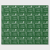 U Pick Color/ Chalk White, op maat van naam Cadeaupapier (Vlak)