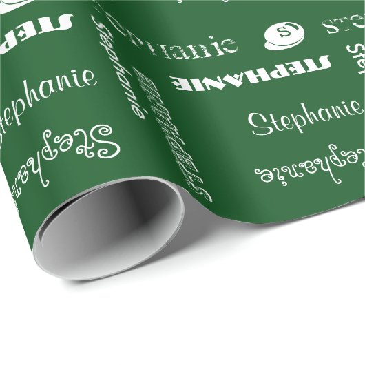 U Pick Color/ Chalk White, op maat van naam Cadeaupapier (Rol Hoek)