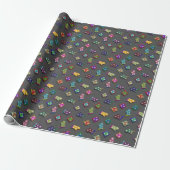 U Pick Color/Potholder Oven Mitts met Snowflakes Cadeaupapier (Uitgerold)