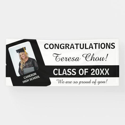 U-Pick Schoolkleuren w/Zwart UPSC Spandoek (Horizontaal)