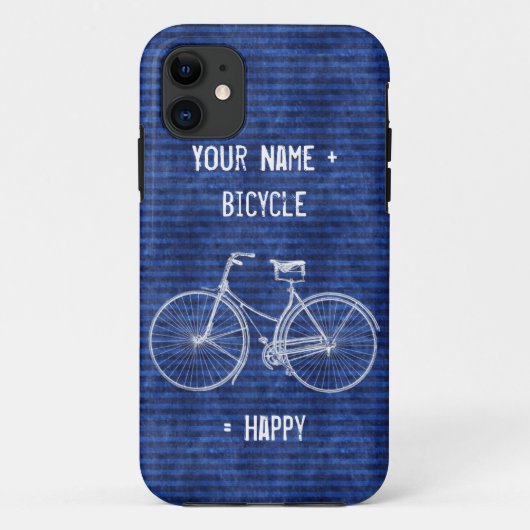 U plus fiets staat gelijk aan Happy Antiek Stripes Case-Mate iPhone Case (Achterkant)