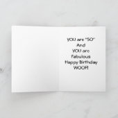 U R FABULOUS ET **50** CARTE D'ANNIVERSAIRE (Intérieur)
