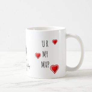 U R MY MVP Christelijke Valentijnse monogram met s Koffiemok