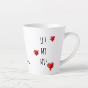 U R MY MVP Modern Christelijk monogram Valentijn Latte Mok