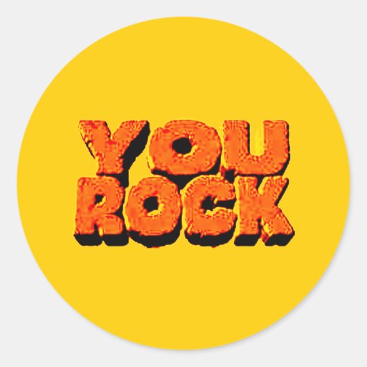 U ROCK CLASSIC ROUND STICKER (Voorkant)