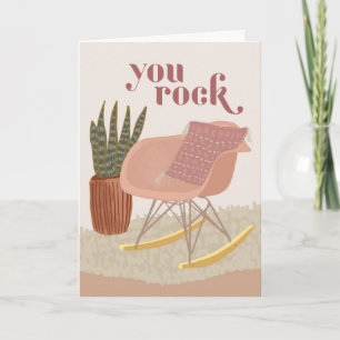 U Rock Rocking-stoel Gevouwen Wenskaart Kaart
