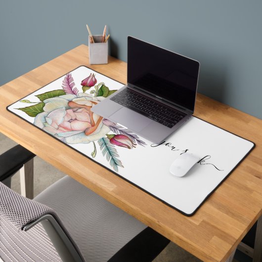 U Rock Scroll Tekst met Mooi Roos Design Bureaumat (Kantoor 2)